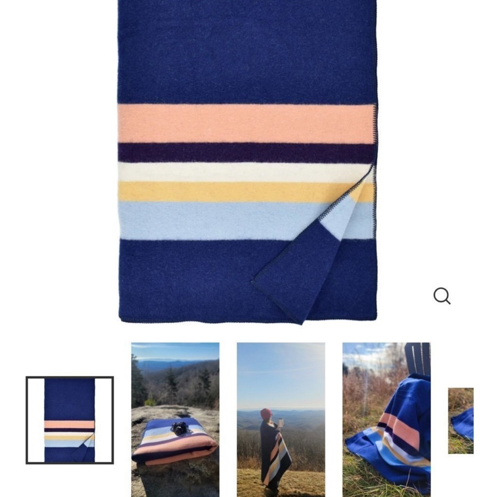 Woolino Fine Australian Wool Blanket, Color: Pacific Nights, Size: Twin